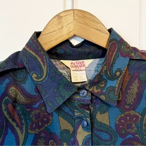 Mister Leonard Vintage Paisley Skirt and Top Set. Size 12. - Picture 4 of 12